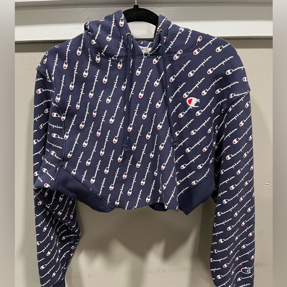 Champion Reverse Weave All Over Print Hoodie Swea… - image 5